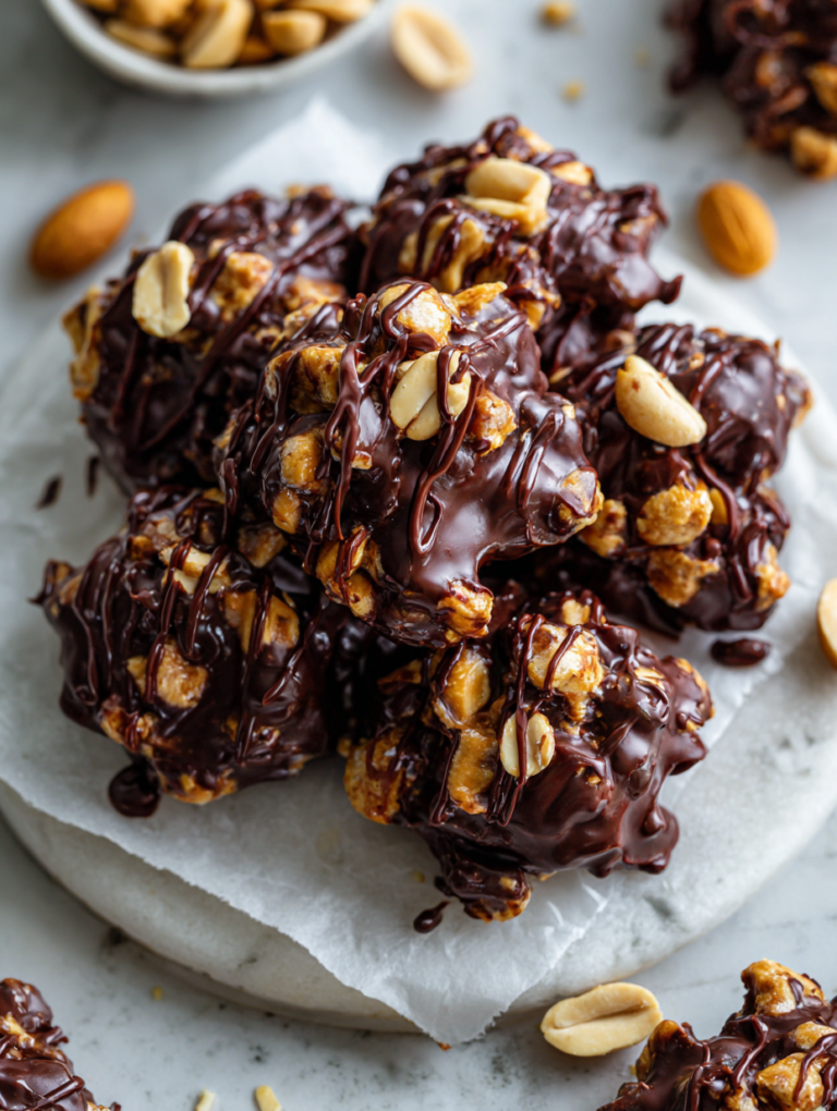 No Bake Chocolate Peanut Clusters Recipe