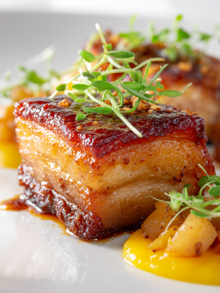 Pork Belly With Apple Puree Recipe