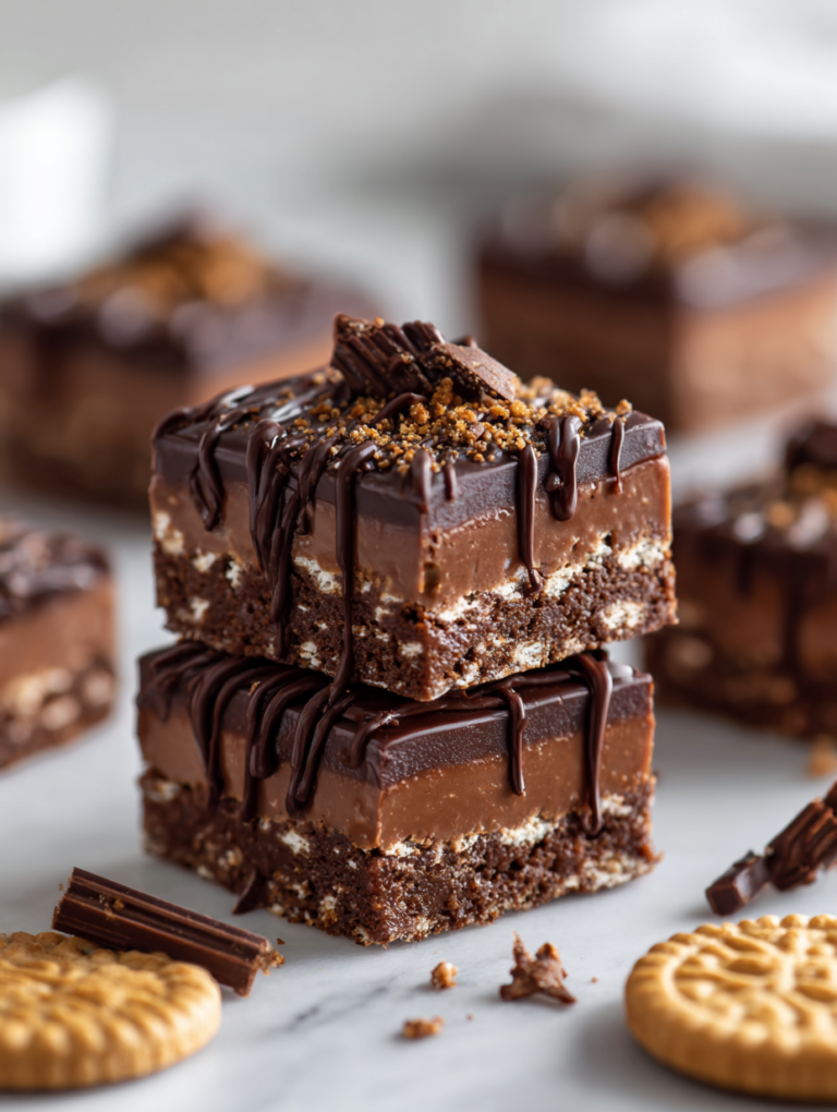 No Bake Chocolate Biscuit Bars Recipe